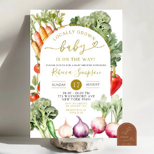 Vegetable Farmer's Market Baby Shower Invitation