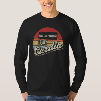 Vegetable Farming Is My Cardio Vintage Retro Vegan T-Shirt