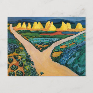 Vegetable Fields by August Macke, Vintage Fine Art Postcard