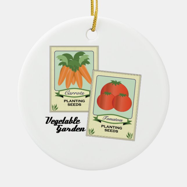 Vegetable Garden Ceramic Ornament (Front)