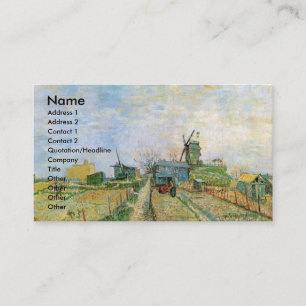 Vegetable Garden in Montmartre by Vincent van Gogh Business Card