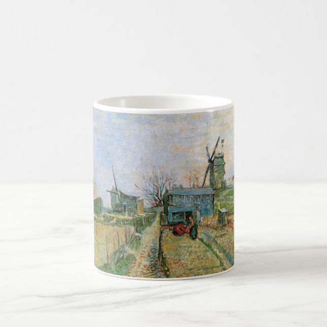 Vegetable Garden in Montmartre by Vincent van Gogh Coffee Mug (Center)