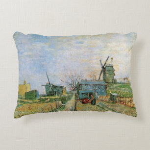 Vegetable Garden in Montmartre by Vincent van Gogh Decorative Cushion