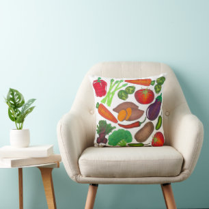 Vegetable Garden Produce Greenmarket Veggies Cushion