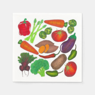 Vegetable Garden Produce Greenmarket Veggies Napkin