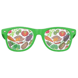 Vegetable Garden Produce Greenmarket Veggies Retro Sunglasses