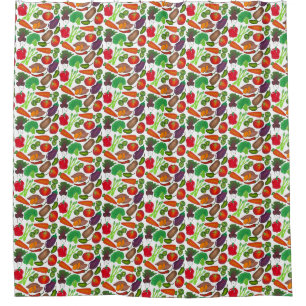Vegetable Garden Produce Greenmarket Veggies Shower Curtain