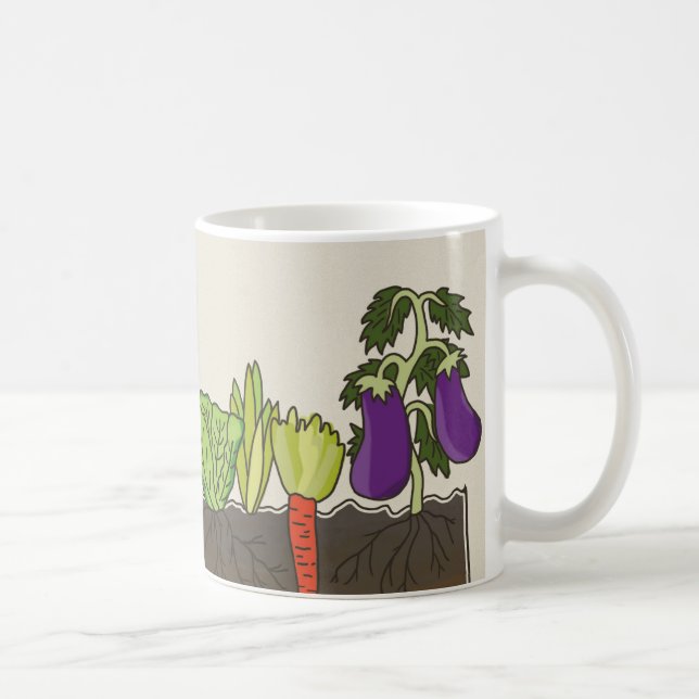 Vegetable garden soil earth layers kitchen decor coffee mug (Right)