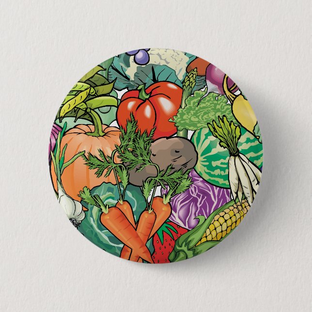 Vegetable Gardener 6 Cm Round Badge (Front)