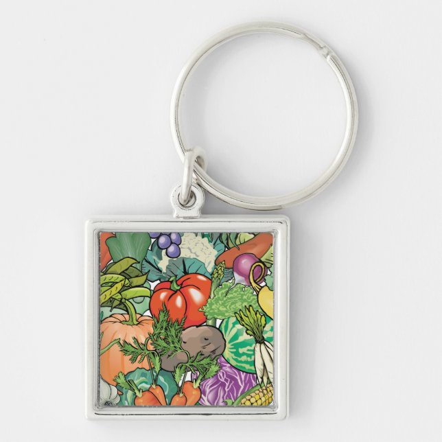 Vegetable Gardener Key Ring (Front)