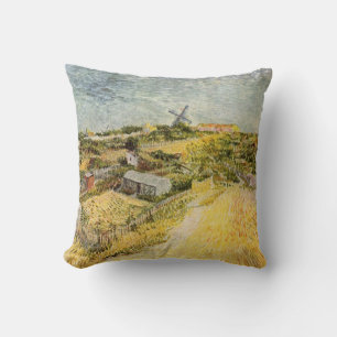 Vegetable Gardens, Montmartre by Vincent van Gogh Cushion