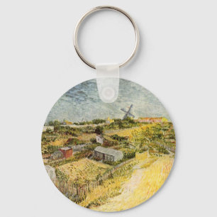 Vegetable Gardens, Montmartre by Vincent van Gogh Key Ring