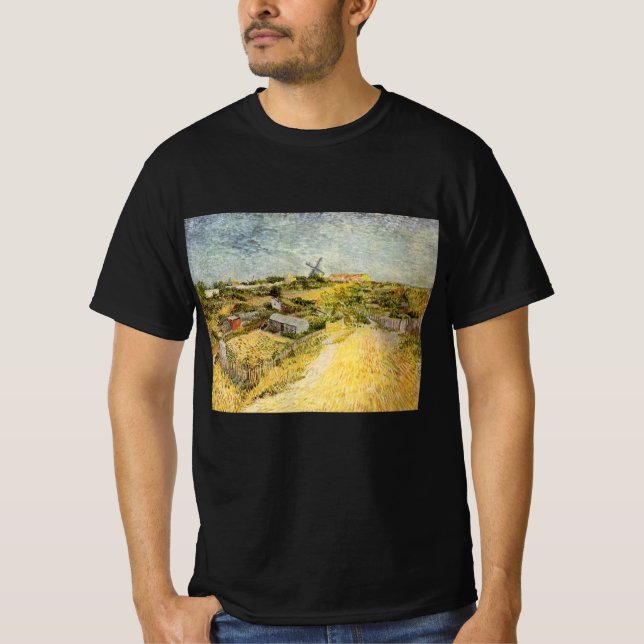 Vegetable Gardens, Montmartre by Vincent van Gogh T-Shirt (Front)