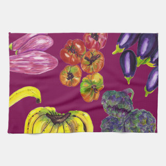 Vegetable Harvest Kitchen Towels