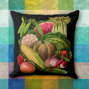 Vegetable Heaven Throw Pillow