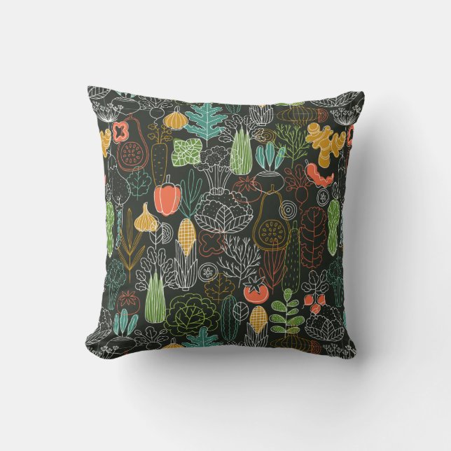 Vegetable Icons   Cushion (Front)