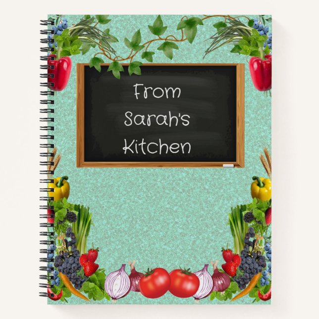 Vegetable Inspired Personalised Recipe Notebook (Front)