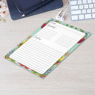 Vegetable Inspired Recipe Notepad