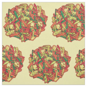Vegetable Jalfrezi Bengal Indian Food Curry Dish Fabric