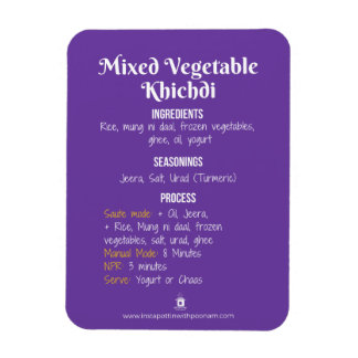 Vegetable Khichdi Recipe Magnet