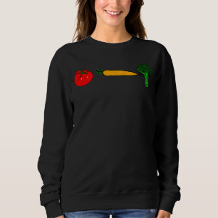 Vegetable lover tomato broccoli and carrot sweatshirt