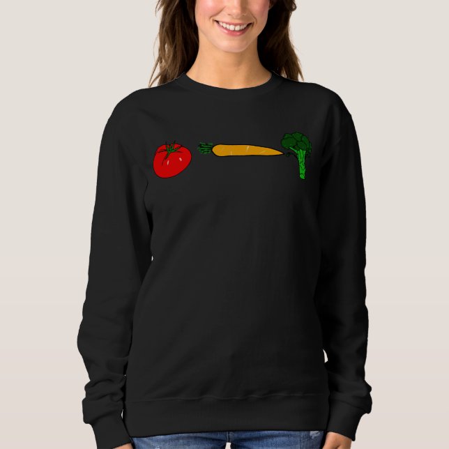 Vegetable lover tomato broccoli and carrot sweatshirt (Front)