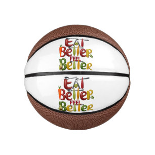 Vegetable Lovers Vibrant & Healthy Living Designs Mini Basketball