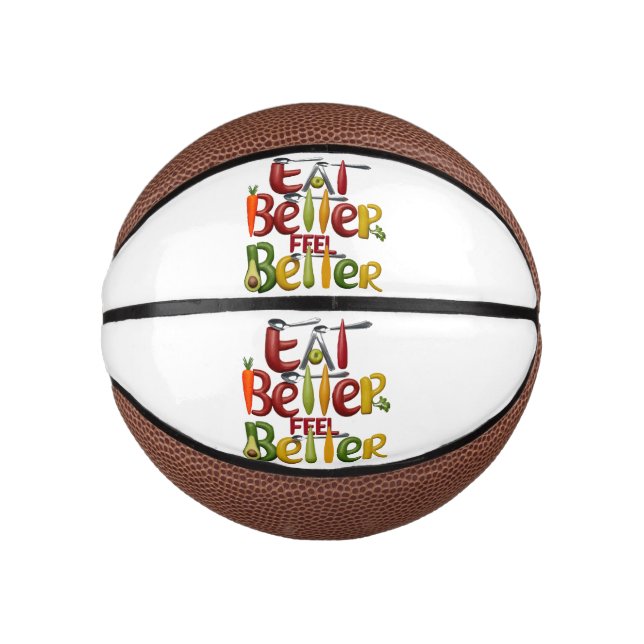 Vegetable Lovers Vibrant & Healthy Living Designs Mini Basketball (Front)