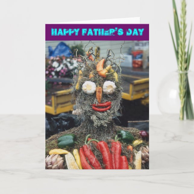 Vegetable Man Father's Day Card (Front)