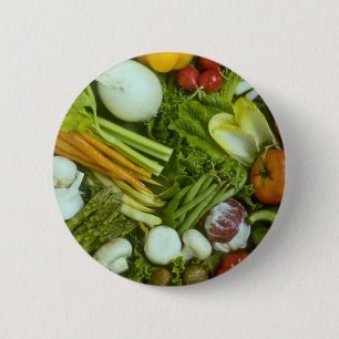 Vegetable medley 6 cm round badge