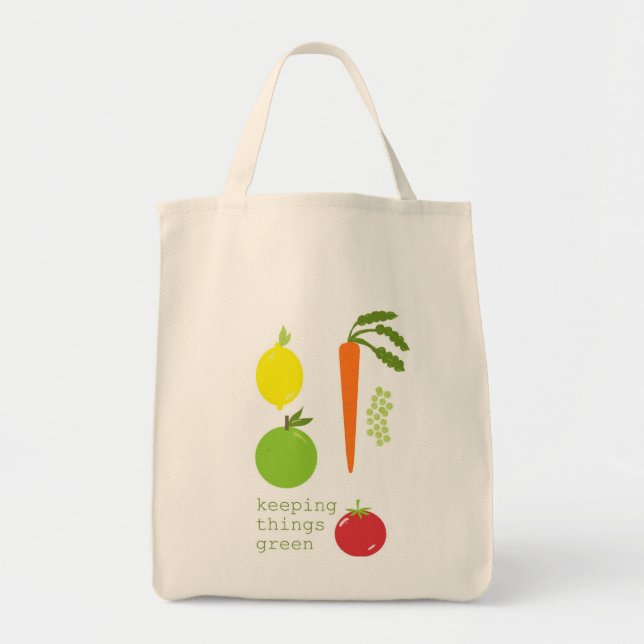 Vegetable Organic Reusable Grocery Tote (Front)