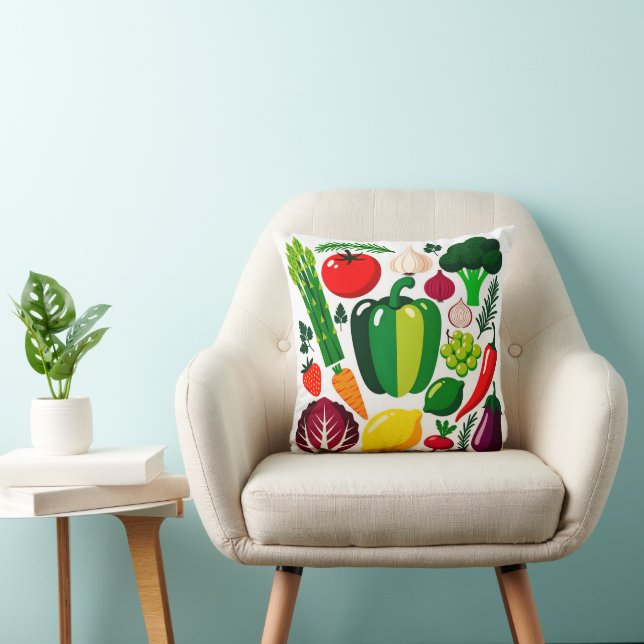 Vegetable pattern cushion (Chair)