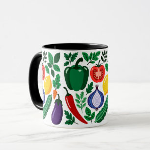 Vegetable pattern mug