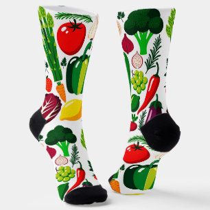 Vegetable pattern socks