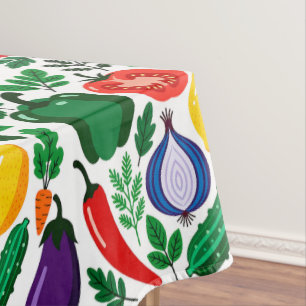 Vegetable pattern tablecloth