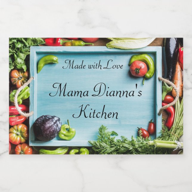 Vegetable Personalised Food Label (Single Label)