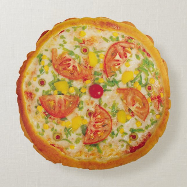 Vegetable Pizza Round Cushion (Front)