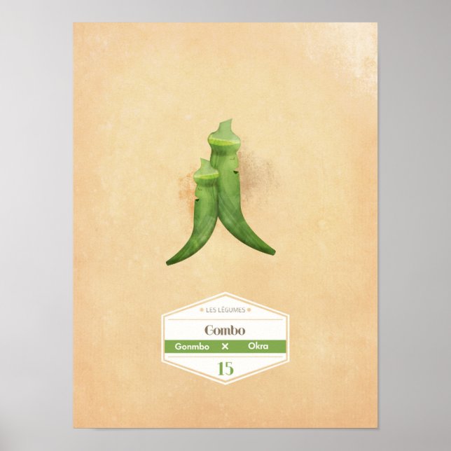 Vegetable poster of Okra (Front)