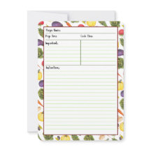 Vegetable Recipe Cards