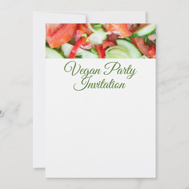 Vegetable salad invitation (Front)