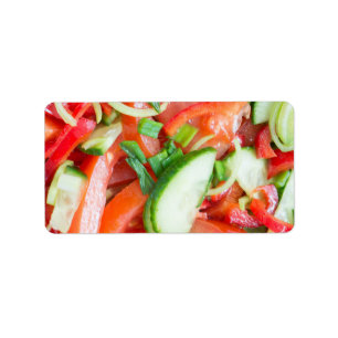 Vegetable salad label
