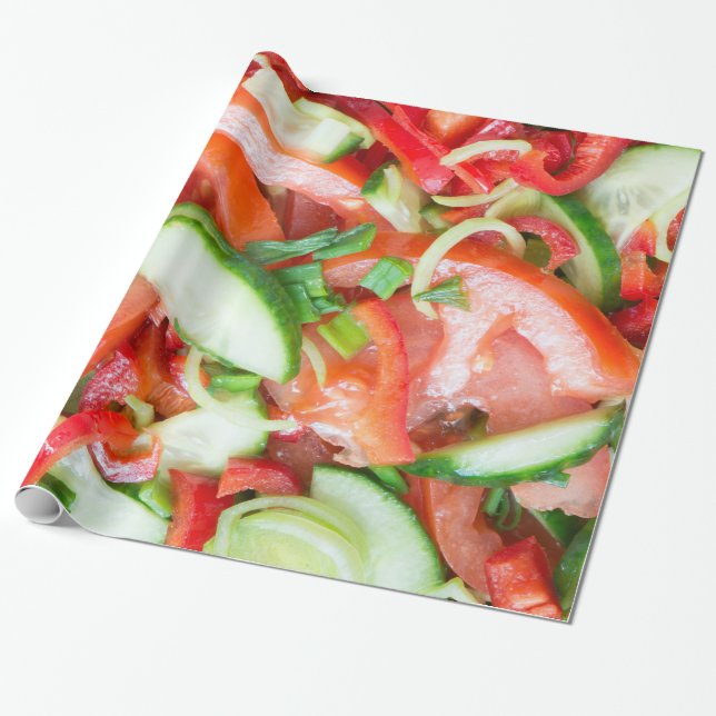 Vegetable salad wrapping paper (Unrolled)