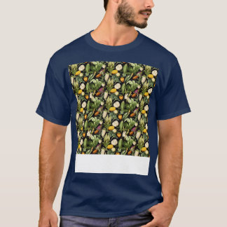 Vegetable Seamless Pattern Veggie Leafy Green Sala T-Shirt