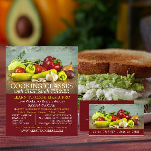 Vegetable Selection, Cooking Classes Advertising Flyer