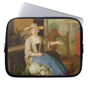 Vegetable Seller, Covent Garden, c.1726 (oil on pa Laptop Sleeve