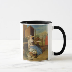 Vegetable Seller, Covent Garden, c.1726 (oil on pa Mug