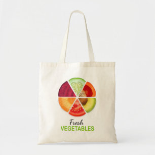 Vegetable slices tote bag