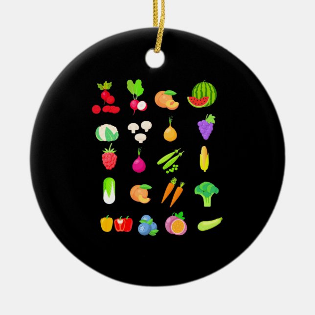 Vegetable Species Ceramic Ornament (Front)