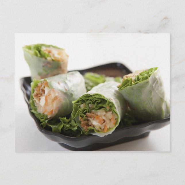 Vegetable Spring Rolls Postcard (Front)