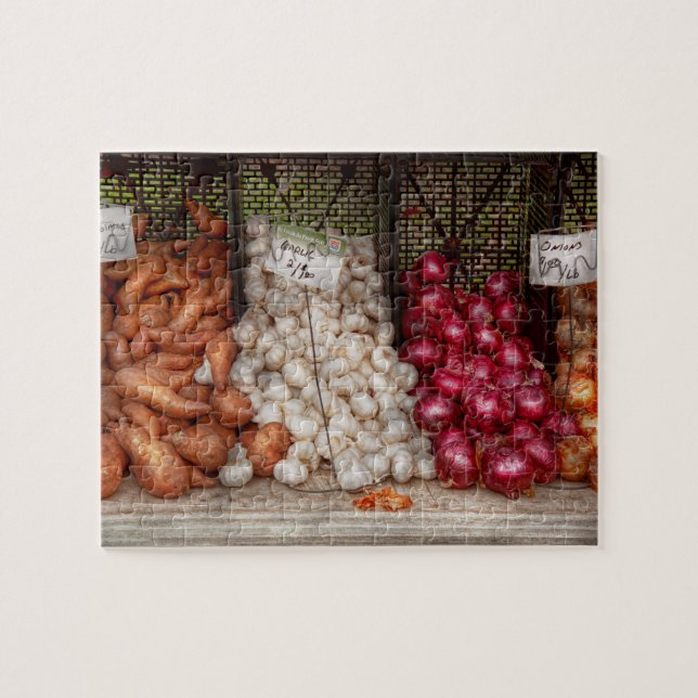 Vegetable - Sweet potatoes, Garlic, and Onions Jigsaw Puzzle (Horizontal)
